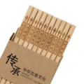 Natural bamboo chopsticks set of 10 pairs, unpainted and unwaxed healthy kitchen tableware. - Family Joy
