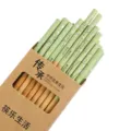 Chinese style printed bamboo chopsticks gift box set household tableware eco-friendly kitchenware - 10 Pairs of Bamboo Chopsticks (Elegant Life)