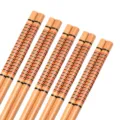 Bamboes eetstokjes set, traditioneel gestreept design voor huishoudelijke keuken en tafelgebruik. - 24cm / Model 10 | 5 paar