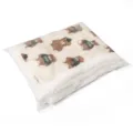 Flauschige Haustierdecke süßes Bärenmuster warme Fleece Schlafmatte für Hunde und Katzen. - S-40*60CM / (OPP-Beutel) Cappuccino-Bär mit weißem Rand