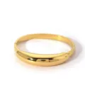 Gold chunky irregular metal bangle bracelet for women, stylish minimalist jewelry piece. - NB-B6052-18