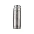 Pur titane portable capsule conteneur bouteille en metal design minimalist elegant - Coffret cadeau 410 ml / Argent