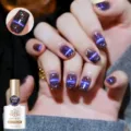 Detail van het BORN PRETTY dieppaars glitter cat magnetic gel nachthemel effect - 爆闪碎钻玻璃珠猫眼款 / Enkele fles / Donkerpaars