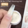 UR SUGAR 4-in-1 solid color pat painting gel for nail art gradient in creamy white PP01 - PP01