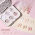 6-color solid cream gel nail polish palette for gradient manicure in husk breeze tones - Air Cushion Stamping Gel - Gu Feng Yao
