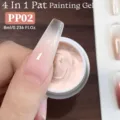 4-in-1 nude pink pat painting gel for gradient blush nail art, 8ml jar - PP02