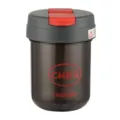 Portable plastic water cup with secure lid lock, ideal for students and outdoor sports use. - Gray