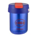 Portable mini plastic straw water cup summer kids outdoor sports portable plastic water bottle - Blue