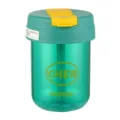 Portable plastic straw water cup for kids and adults, summer cute green mini tumbler outdoor sports. - Green
