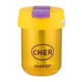 Plastic straw water cup portable mini kids student outdoor sport yellow cup design - Yellow