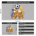 Statik-Aufkleber zur Fußball-WM 2026 mit Bierkrügen und Fußball-Motiv - 30x30cm / Prost-Fußball-Version (Statisch Haftend)