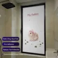 Frosted decorative window film with cute rabbit pattern for privacy and sun protection - Static Opaque Privacy & Sun Protection Style (BLT-062) / 30*60cm