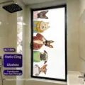 Animal dog pattern frosted privacy window film for bathroom windows - Translucent Static Cling Style / 30*60cm