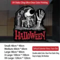 Size guide for Halloween skeleton and tombstone static cling window stickers for glass decoration - Static Glue-Free / Small
