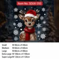 Christmas reindeer static window sticker with snowflake patterns for festive window decor - Small (40x40cm) / Static Cling No Glue