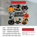 Halloween cartoon static window stickers showing various sizes for holiday decoration - Halloween Cartoon (WSJUV-032) / Small 40x40cm
