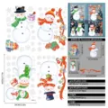 Stickers de fenêtre électrostatiques bonhomme de neige Noël pour porte en verre - Style de Décoration Bonhomme de Neige (wmsd-85) / 30x45cm (4 Feuilles)