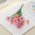 Artificial flower pink purple striped bouquet for home decor floral arrangement variant. - Pink