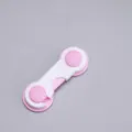 Kinderveiligheid voor kasten lades, roze en witte kunststof babyproof veiligheidsslot. - Roze