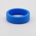 Blue silicone luggage wheel protector wear-resistant suitcase caster cover universal fit. - Blue