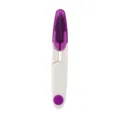 U-shaped thread scissors with purple cap, sharp blade for sewing, trimming, and crafts. - Purple