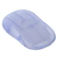 Portable blue travel soap paper sheets case, compact disposable hand washing soap for outdoor use. - Blue