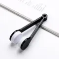 Draagbare mini bril reinigingsborstel microvezel zonnebril wiper clip voor de lensverzorging - Zwart