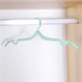 Portable folding clothes hanger for travel, space-saving solid color green design mini clothes rack - Bulk/Loose Packaging / Nordic Green
