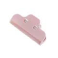 Pink plastic food sealing clip for kitchen snack bags, moisture-proof fresh keeping clamp. - Pink