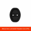 Protecteur de Serrure de Porte de Voiture en Silicone Tampon Universel Anti-Collision - Noir