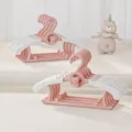 Leuke babykleerhanger, uitschuifbaar en koppelbaar kunststof antislip kinderhanger in cremeroze. - Bundel van 5 / Crème Roze