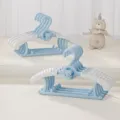 Duurzame kinder anti-slip kledinghanger in eilandblauw met schattig berenontwerp en haakjes. - Bundel van 5 / Eilandblauw