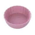 Cuenco para salsa de paja de trigo rosa, plato pequeño ondulado estilo japonés. - Redondo rosa nórdico