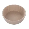 Cuenco para salsa de paja de trigo, bol de condimentos japonés, pequeño snack en beige. - Beige nórdico redondo