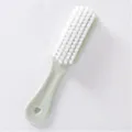 Plastic cleaning brush with soft bristles and hanging hole for laundry shoes clothes daily use - Green