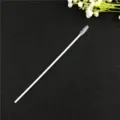 Disposable eyelash makeup brush with fine nylon head and white handle for precise application. - No Packaging