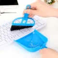 Mini desktop cleaning brush set, small plastic broom and dustpan for keyboard and table. - Candy Blue