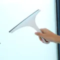 Household white glass squeegee window cleaning tool handheld wiper for home daily use - Nordic Blue