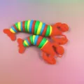 Colorful articulated lobster fidget toy, flexible jointed sensory toy for kids and stress relief. - Colorful Lobster Caterpillar (9.5cm, Loose)