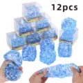 12pcs Snowflake Ice Cube Squeeze Toy Magic Cube Maltose Decompression Slow Rebound Toy - Snowflake Magic Cube Maltose