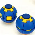 3D printed decompression toy blue yellow sphere fidget spinner puzzle stress relief toy - Blue