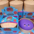Giant 25cm squishy bun decompression toy in cute dumpling steamer blind box toy set. - Purple