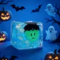Halloween luminous cube squishy toy, slow rebound stress relief toy for kids and adults. - Skull / 5.5cm (OPP Bag Packaging) / Blue Ghost Head