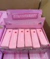 Pink strawberry slow rising squishy toy decompression stress relief butter bar detail view - 13.5cm Strawberry Bar (PU Slow Rebound) 46g