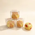 Detail view of cute potato squishy toy, soft slow-rising stress relief toy for relaxation. - Individual Blister Packaging / Building Block Squishy Ball