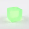 Detailed view of the transparent green stress relief ice cube toy showing its soft texture. - 5cm / Green