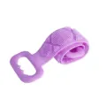 Purple silicone back scrubber for shower body exfoliating bath strap with massage bristles - Purple