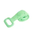 Silicone back scrubber for shower, soft exfoliating bath body brush with handles green. - Green