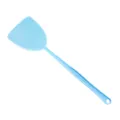 Durable plastic fly swatter with long handle and mesh head, ideal for home mosquito pest control. - Blue