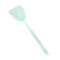 Durable plastic fly swatter with long handle and dense mesh design for household use. - Green